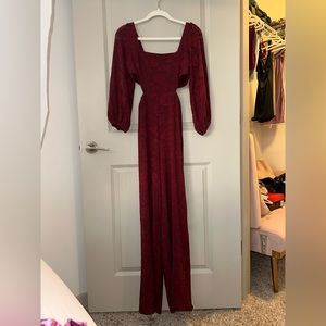 Francesca’s Women’s Red Jumpsuit